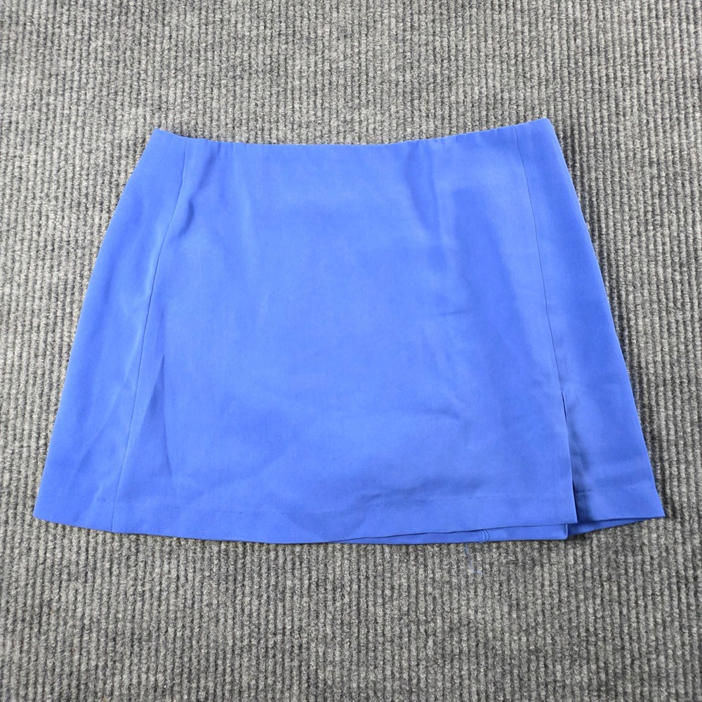 Steve Madden Blue Mini Skirt Front Slit BN209812 Cobalt Blue Skirt Womens Size 4